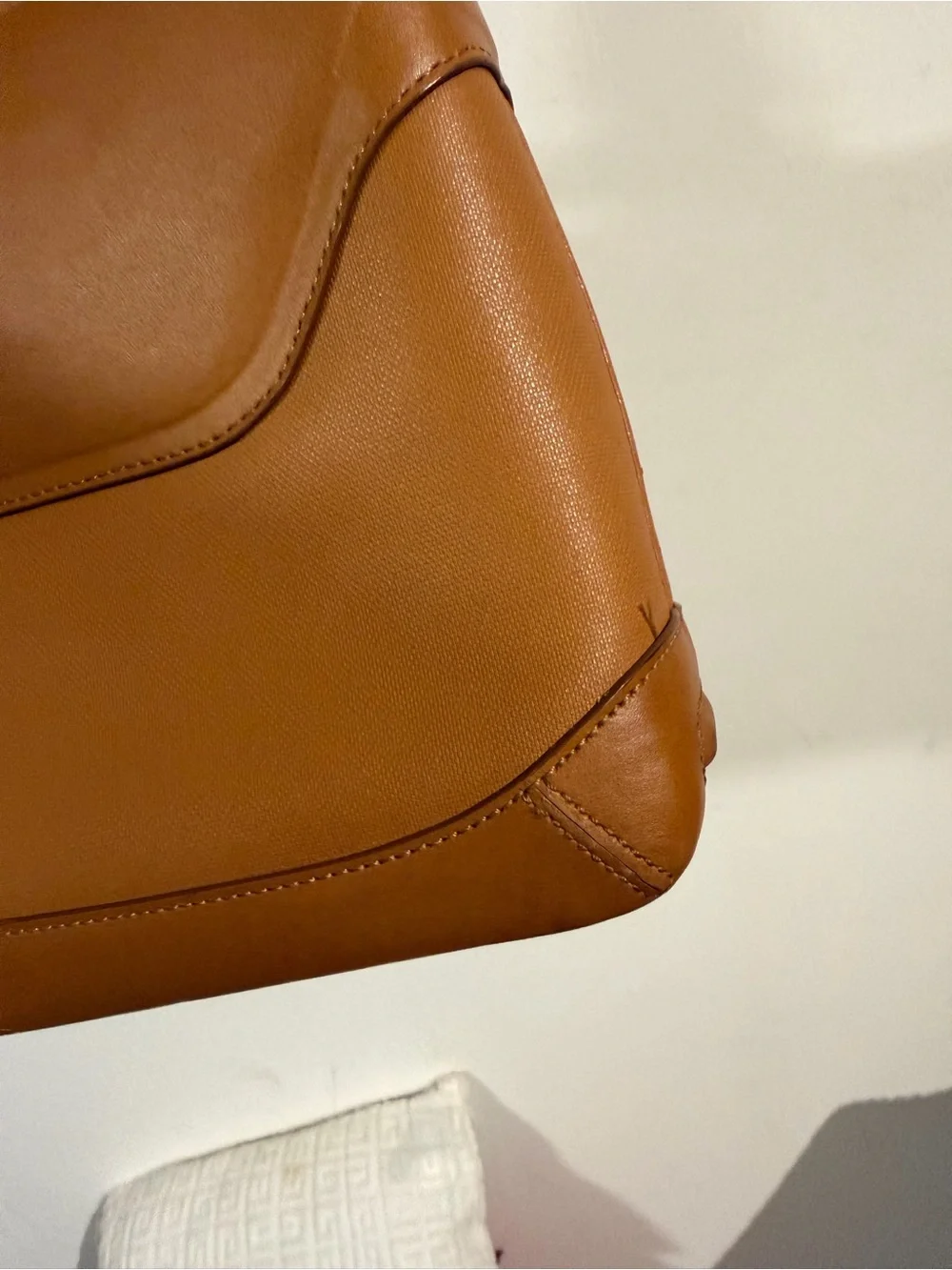 Tumi Tan Leather Briefcase Bag